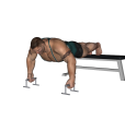 Push Up - Bar Leg Raised